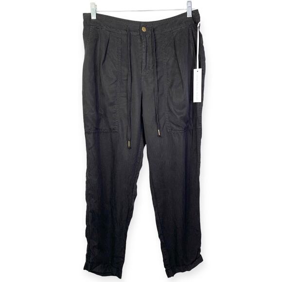 NWT Young Fabulous & Broke black drawstring trousers pants women’s size Large - Picture 1 of 7
